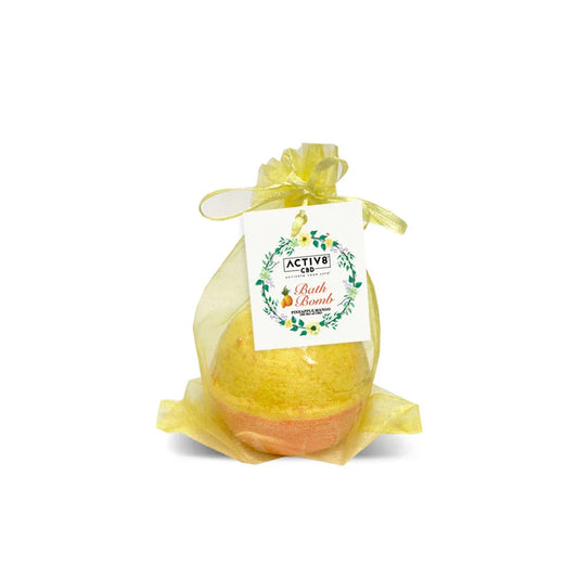 ACTIV8 CBD Bath Bomb: Pineapple Mango - 100mg CBD - Discreet Smoker