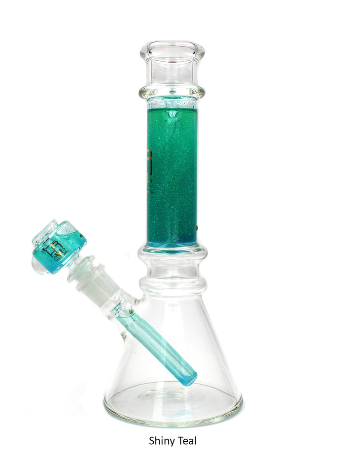 Krave Glass DNA Bong, Teal Galaxy Dust