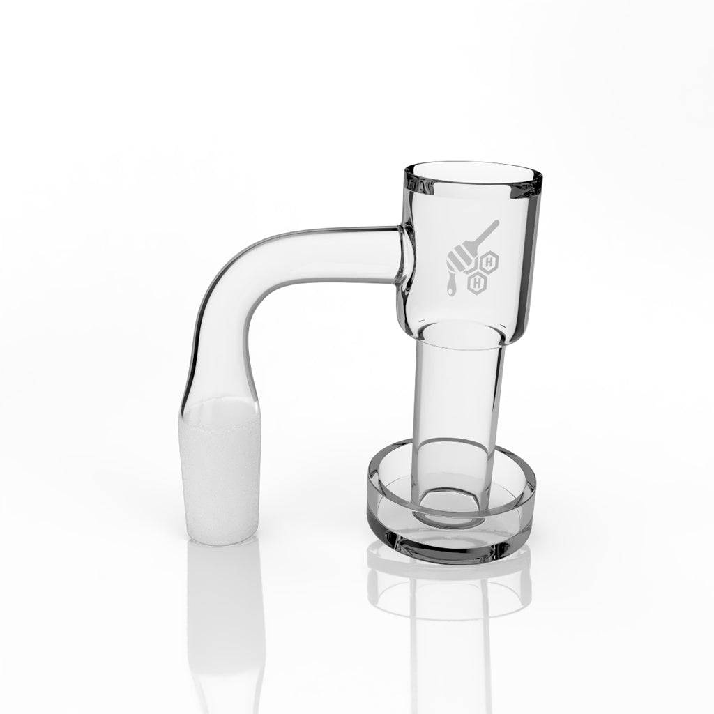 HONEYSUCKLE BEVEL QUARTZ BANGER - 90° DEGREE | YL - Discreet Smoker