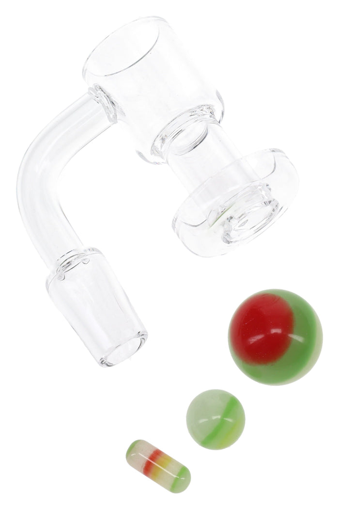Quartz 14.5 mm Male Terp Slurper Banger – 2 mm Thick, Rasta