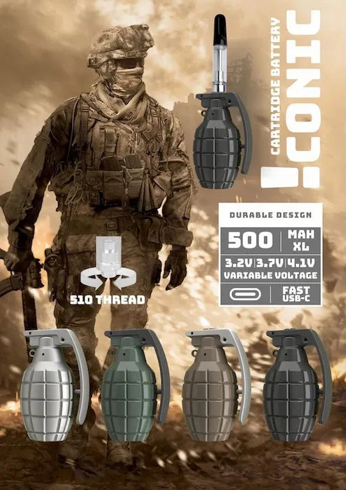 Iconic Grenade Cartridge Battery - Discreet Smoker