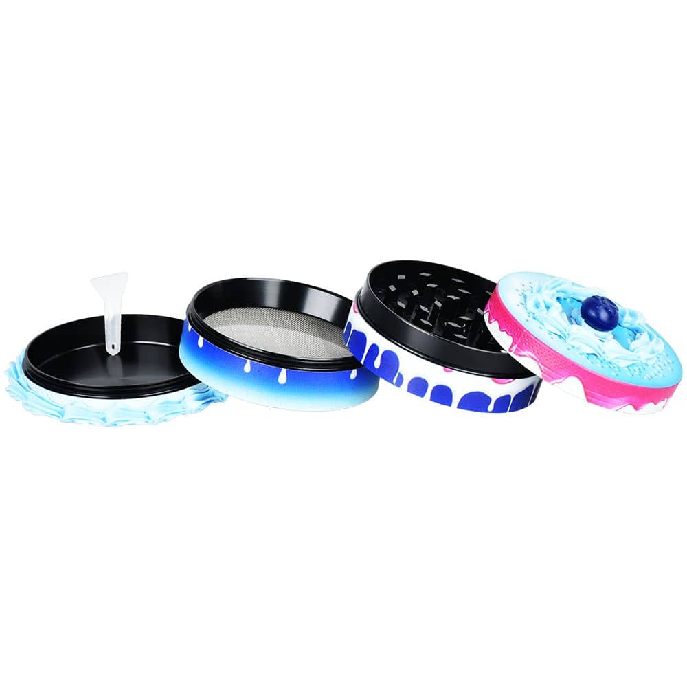 Birthday Cake Grinder | 4pc | 2.5" - Discreet Smoker