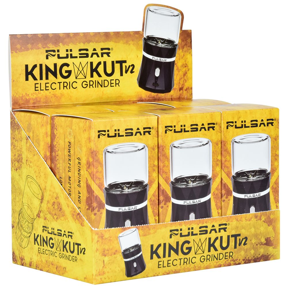 Pulsar King Kut V2 Electric Grinder - Black 6ct - Discreet Smoker