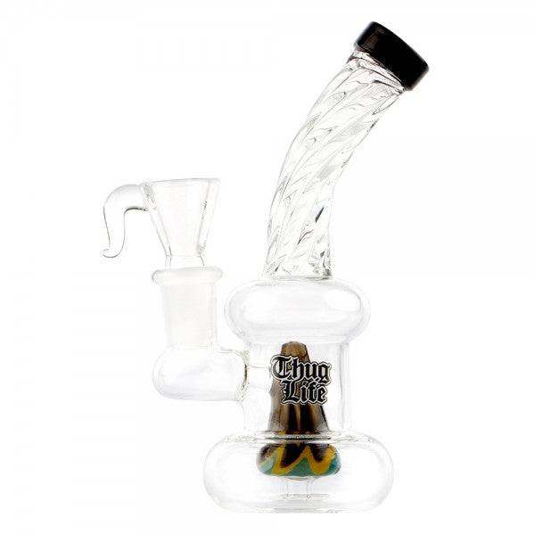 Thug Life | 6" Bubbler Shaped Rasta Water Pipe - Discreet Smoker