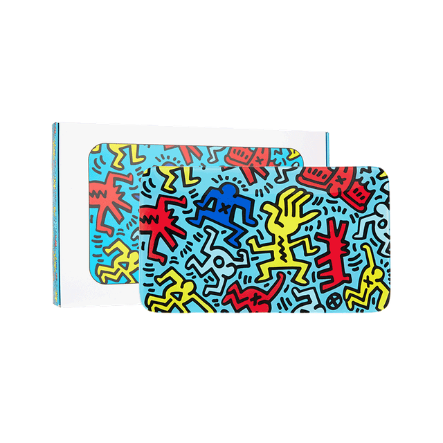 K. Haring Glass Rolling Tray - Discreet Smoker