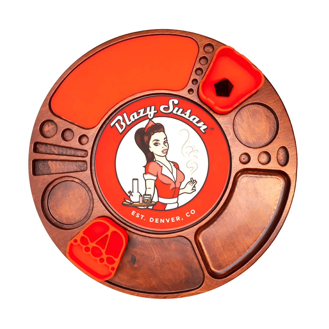 Blazy Susan Spinning Rolling Trays - Discreet Smoker