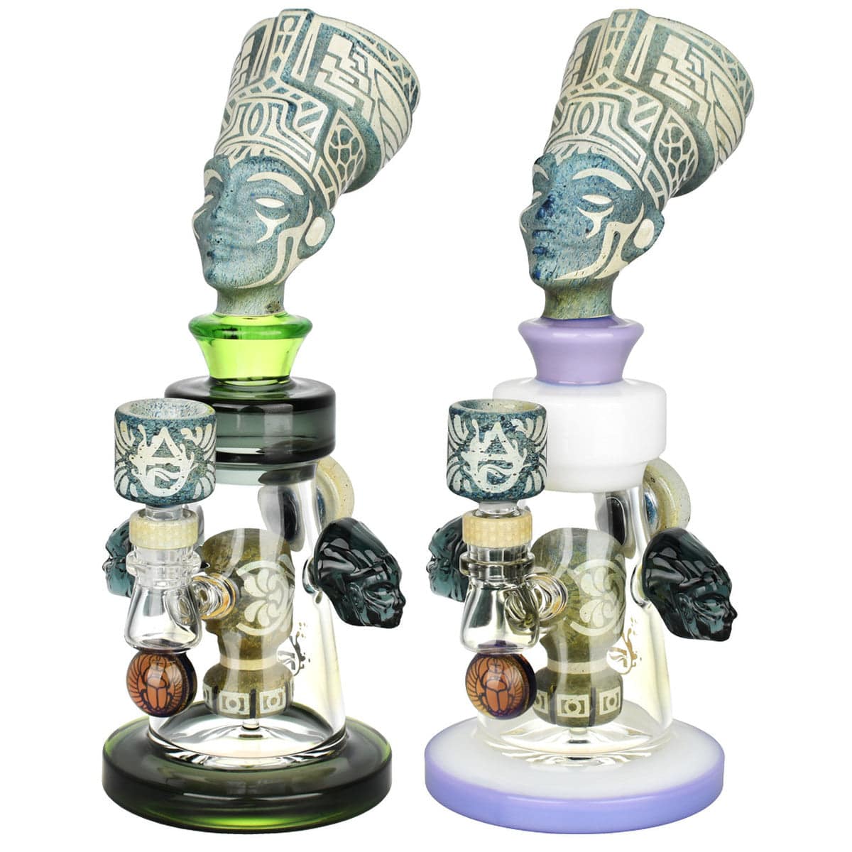 Pulsar Hieroglyphs Ramses Water Pipe - 10"/14mm F/Colors Vary - Discreet Smoker