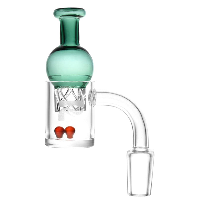 Pulsar Quartz Banger w/ Helix Carb Cap, Pulsar Transparent Teal