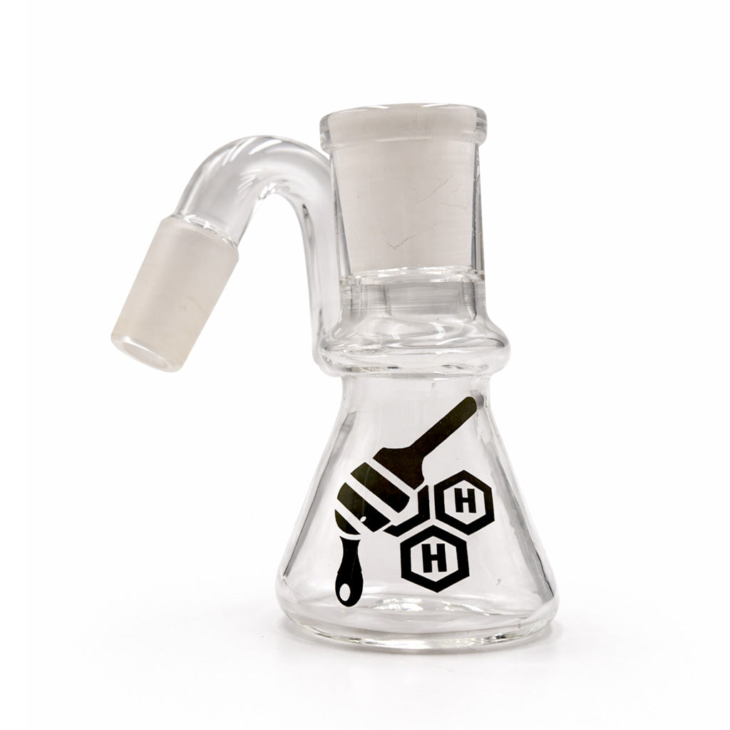 HONEYBEE HERB BEAKER BASE GLASS SWAN ARM MINI DRY ASH CATCHER - Discreet Smoker