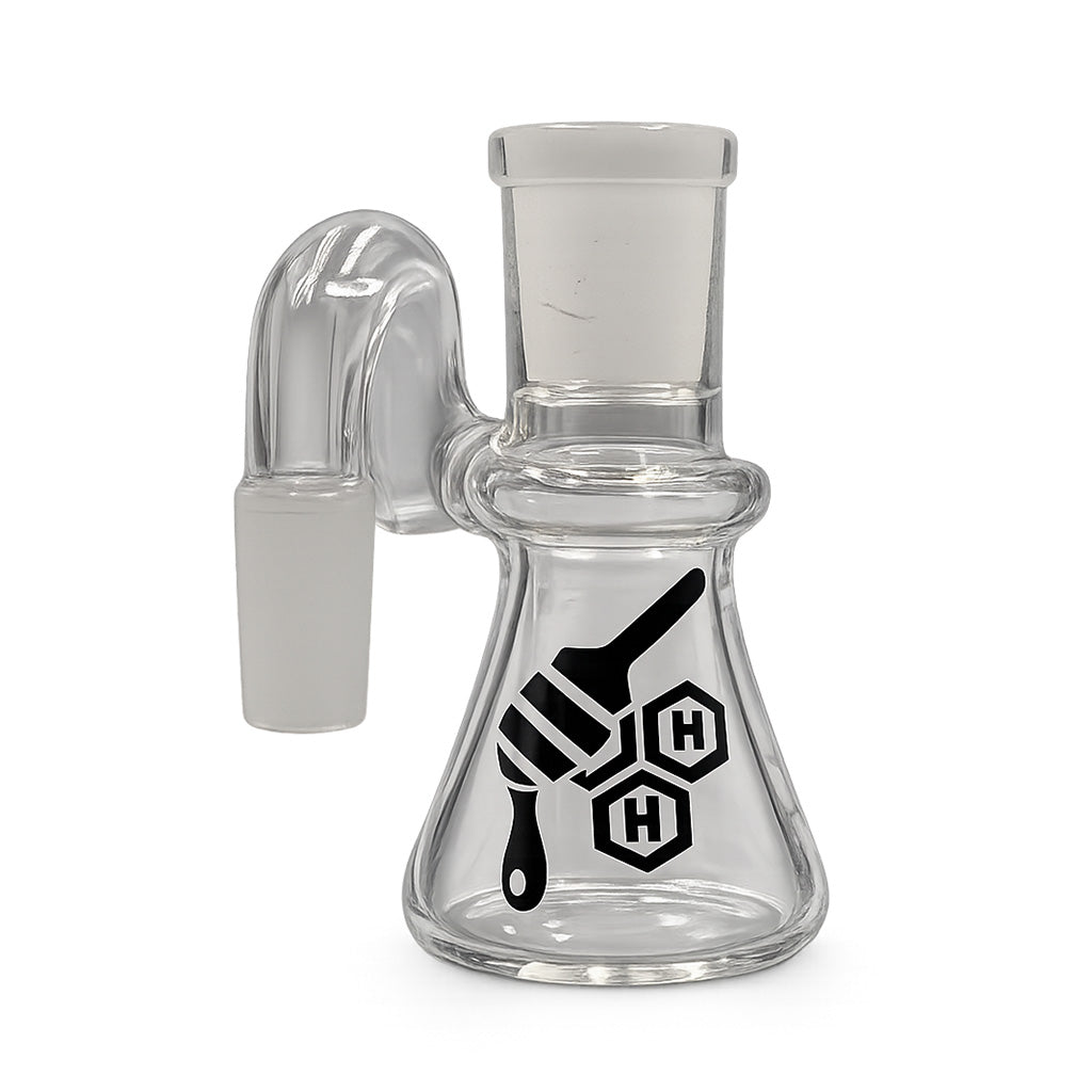 HONEYBEE HERB BEAKER BASE GLASS SWAN ARM MINI DRY ASH CATCHER - Discreet Smoker