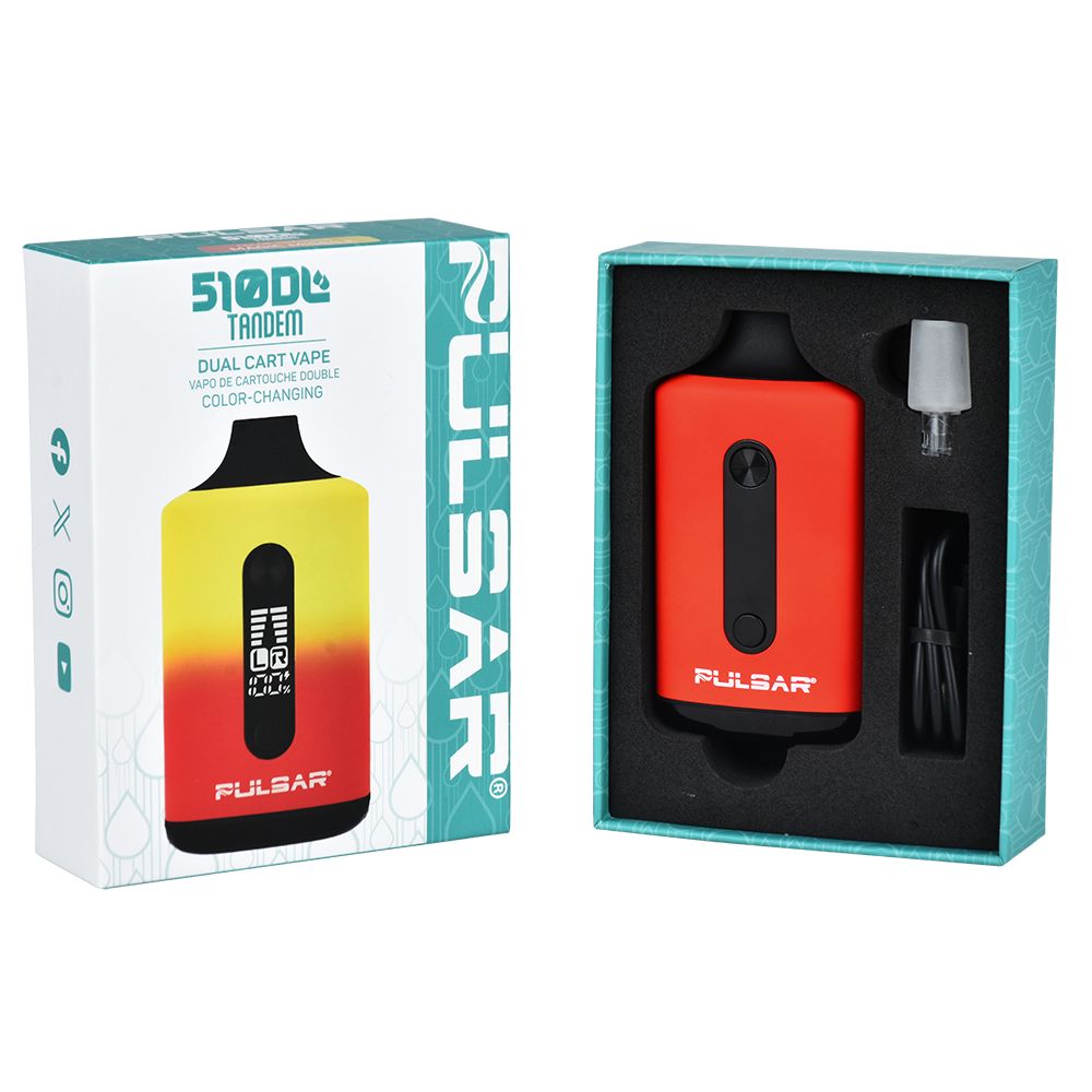 Pulsar 510 DL Tandem Dual Cart Vaporizer | 650mAh - Discreet Smoker