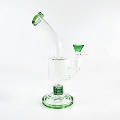 BENT NECK DAB RIG WITH DRUM PERCOLATOR - Discreet Smoker