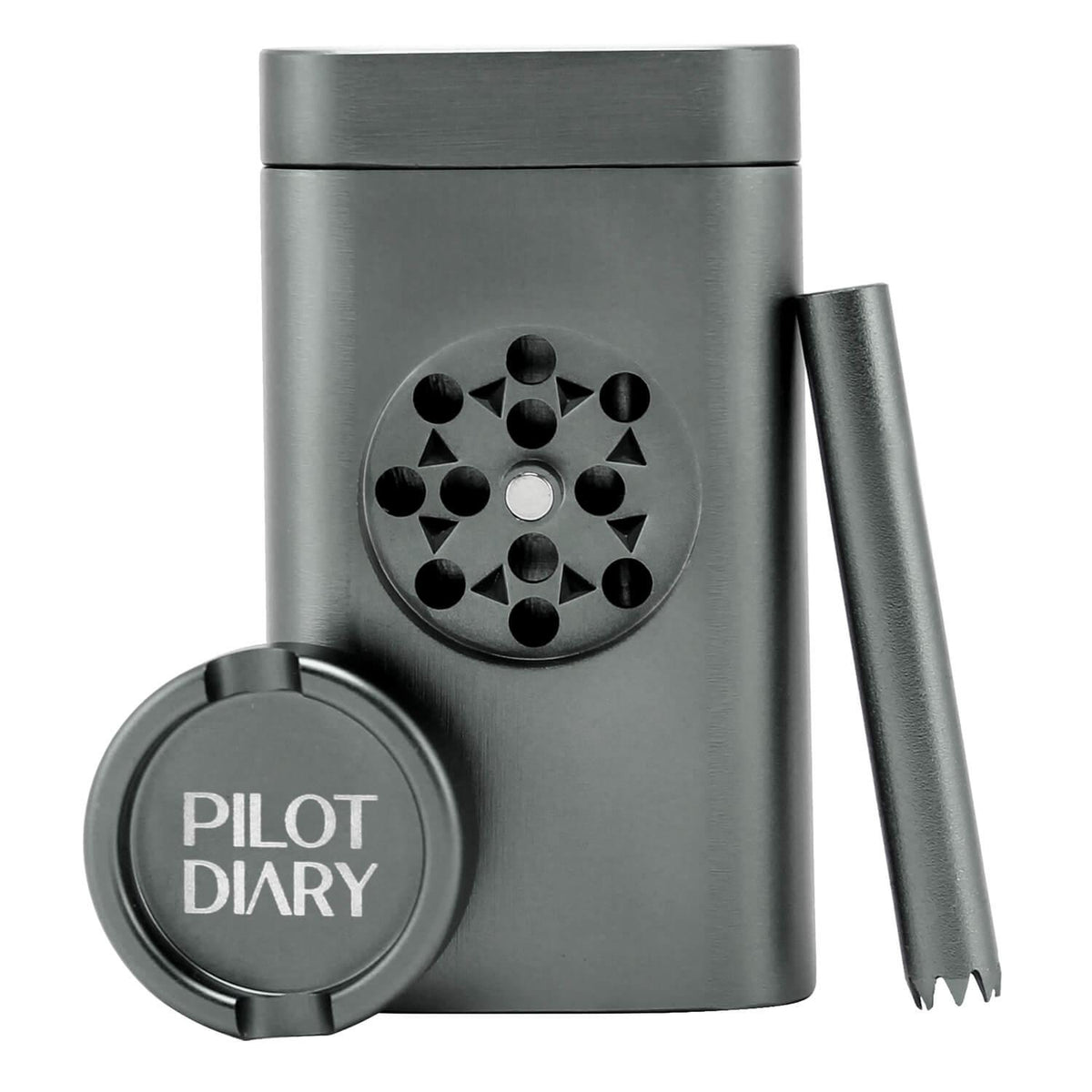 One Hitter Dugout With Grinder - Discreet Smoker