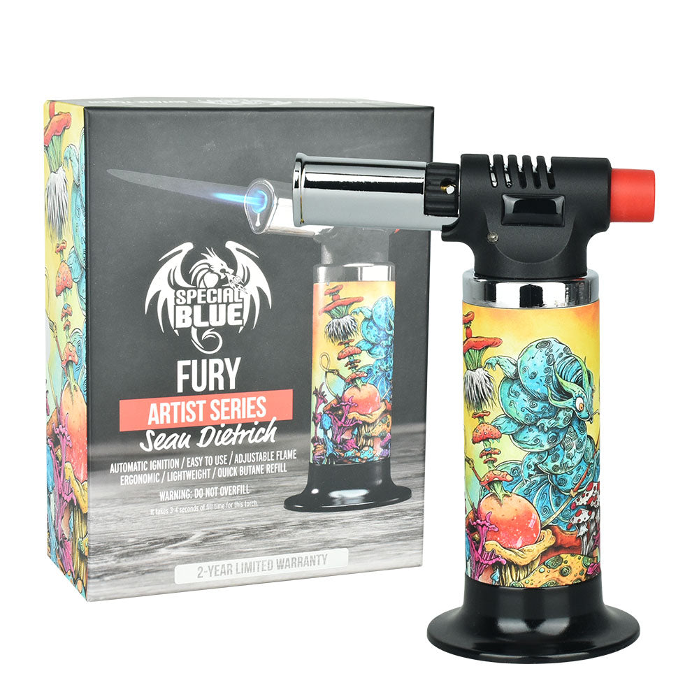 Special Blue Sean Dietrich Fury Torch Lighter - 5.5" - Discreet Smoker
