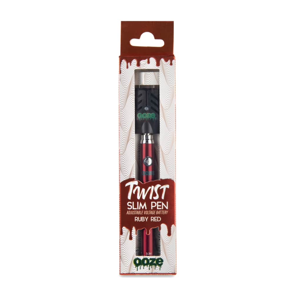 Ooze Slim Twist 510 Thread 320 mAh CBD Vape Pen Battery + USB Charger - Discreet Smoker