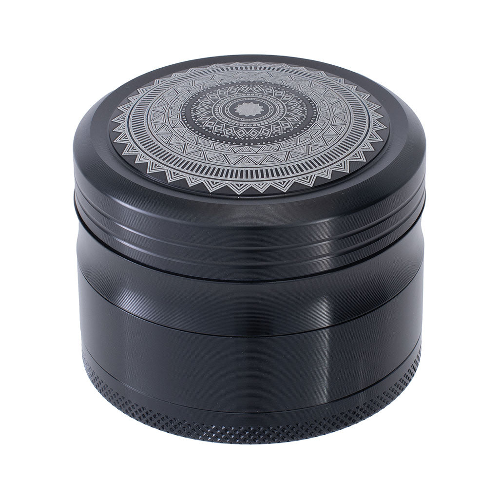 BLACK MANDELA DESIGN GRINDER - Discreet Smoker