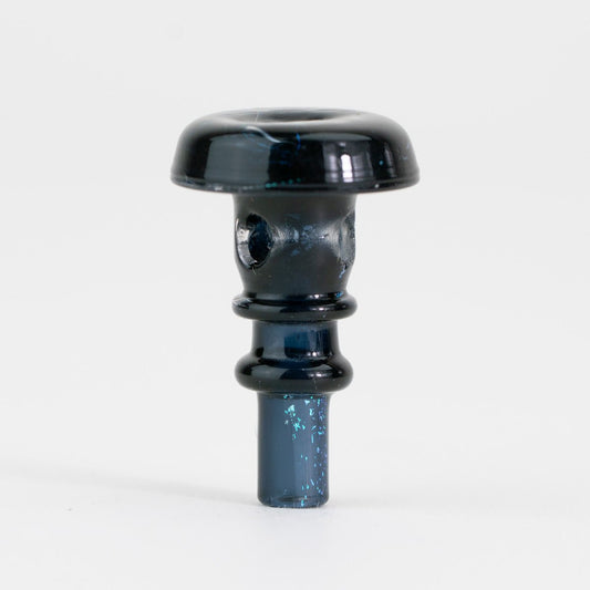 Empire Glassworks PuffCo Peak Pro 3D XL Chamber Glass Joystick Cap - Black Nebula - Discreet Smoker