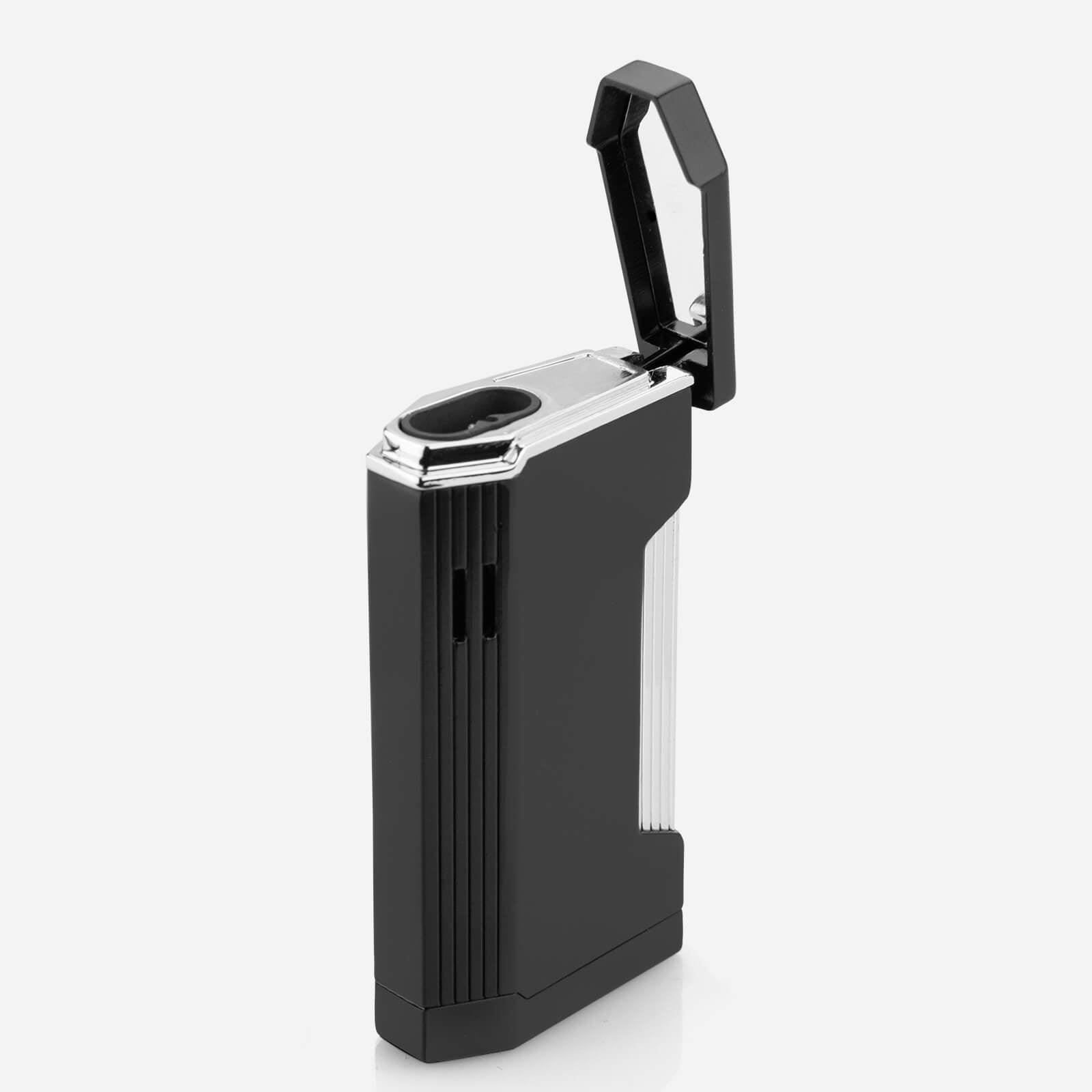Silver Double Jet Torch Lighter - Discreet Smoker