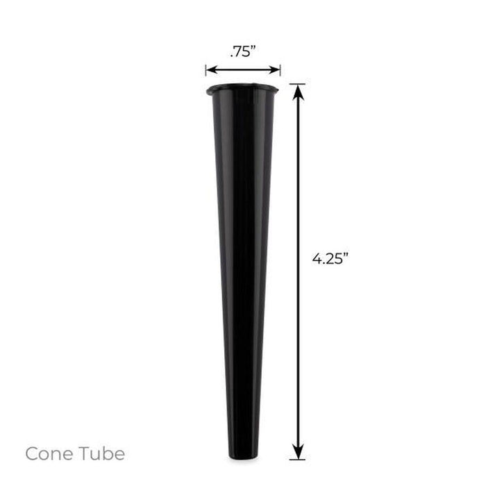 Loud Lock Cone Tubes - King Size - 1000 Ct, Black