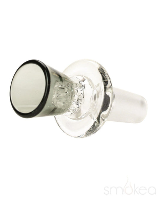 Blazing Blue Glass 14mm Honeycomb Screen Slide - Discreet Smoker