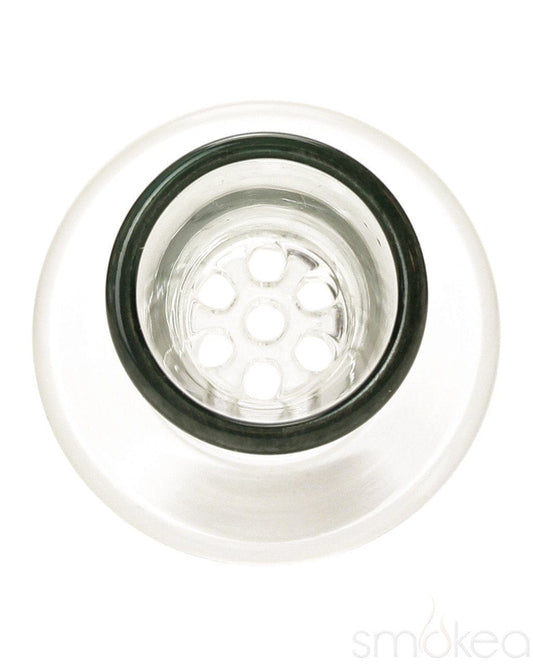 Blazing Blue Glass 18mm Honeycomb Screen Slide - Discreet Smoker
