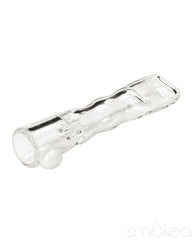 Blazing Blue Glass Honeycomb Screen Chillum Pipe