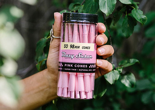 Blazy Susan Pink Paper Cones (50 Count) - Discreet Smoker