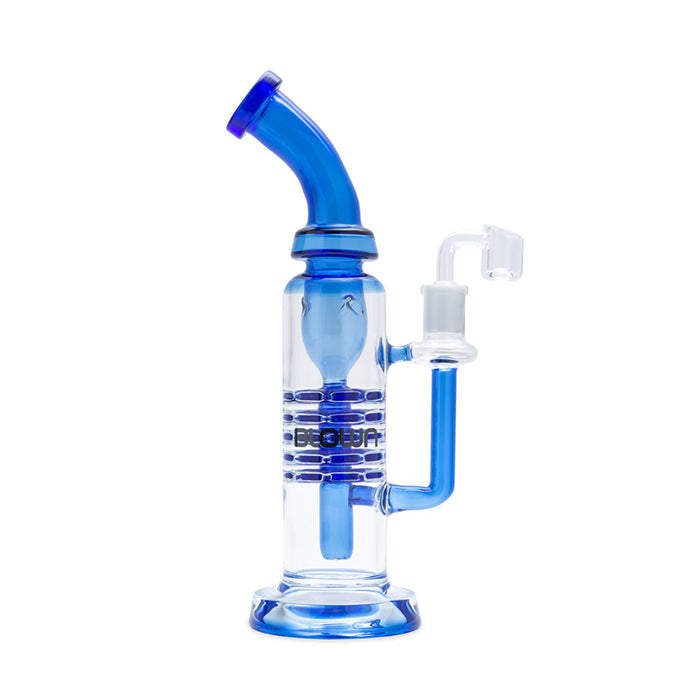 BLOWN Glass Goods BETA  Rig w/ Plate Percs, Blue