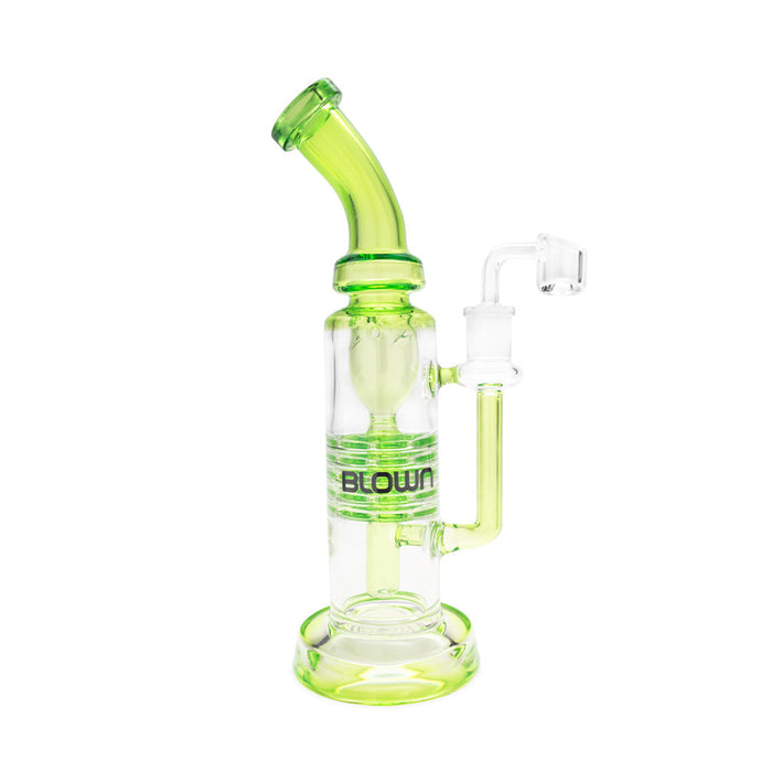 BLOWN Glass Goods BETA  Rig w/ Plate Percs, Green