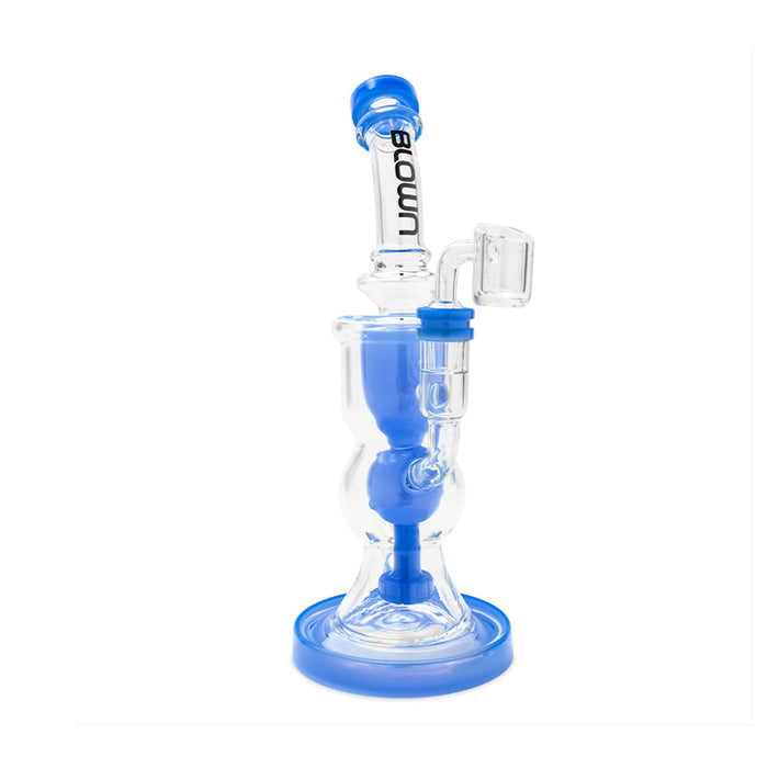 BLOWN Glass Goods DELTA Recycler Rig, Blue