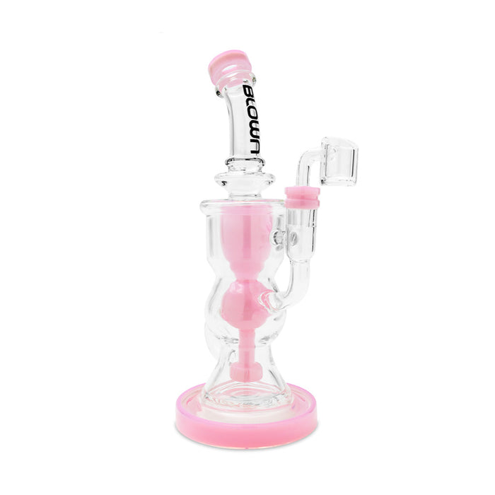 BLOWN Glass Goods DELTA Recycler Rig, Pink