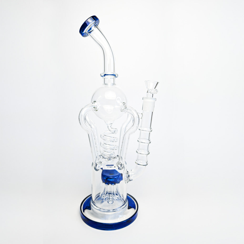 COIL AND SPRINKLER TREE DUAL PERC RECYCLER RIG - Discreet Smoker