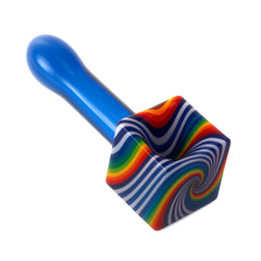 ZIG WAG ICE-CUBE GLASS HAND PIPE - Discreet Smoker