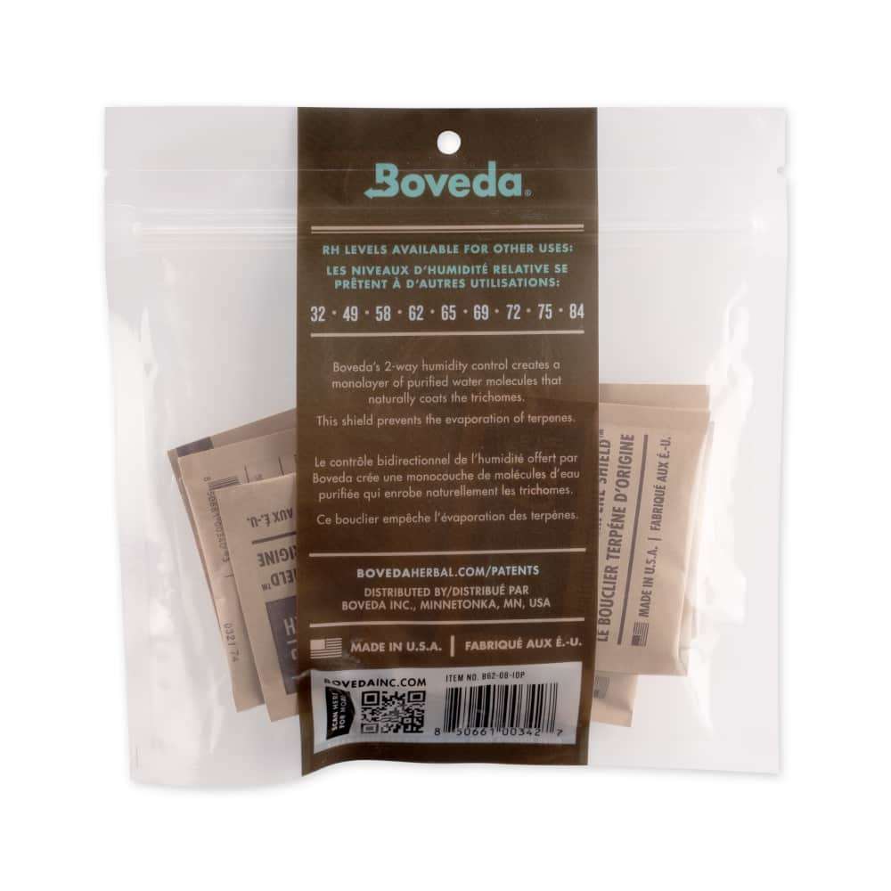 Boveda Humidity Pack – 62% - 8g – 10ct - Discreet Smoker