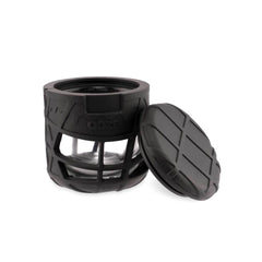 Ooze Prizm Silicone-Wrapped Glass Stash Jar - Discreet Smoker