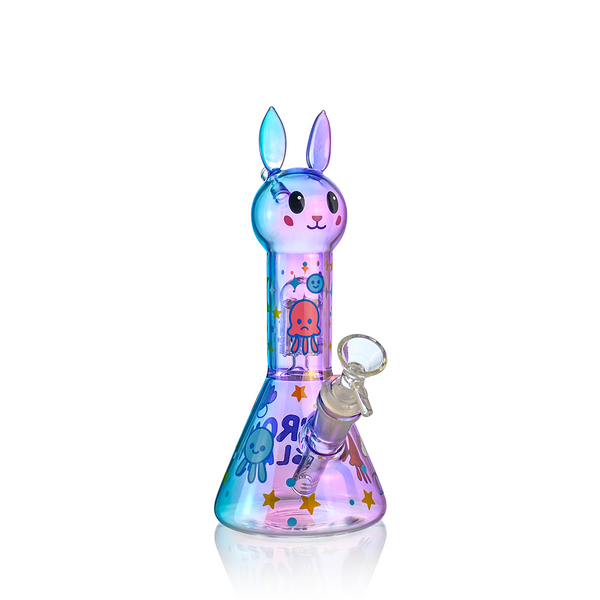 Cute Bunny Beaker Bong with Tree Perc | Croia Glass - Discreet Smoker