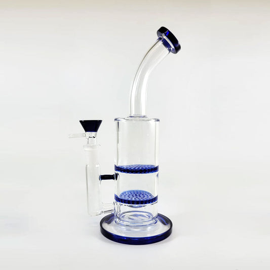 Dual Honeycomb Disk Perc Rig - Discreet Smoker