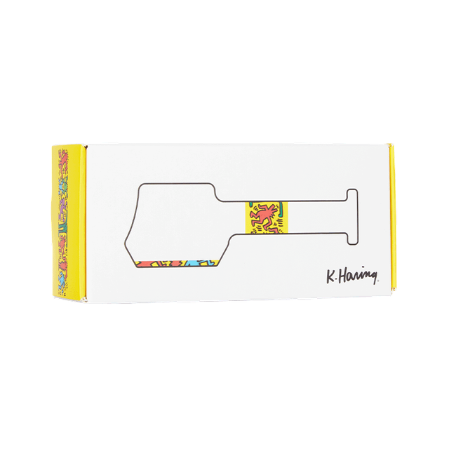 K. Haring Glass Spoon Pipe, gold