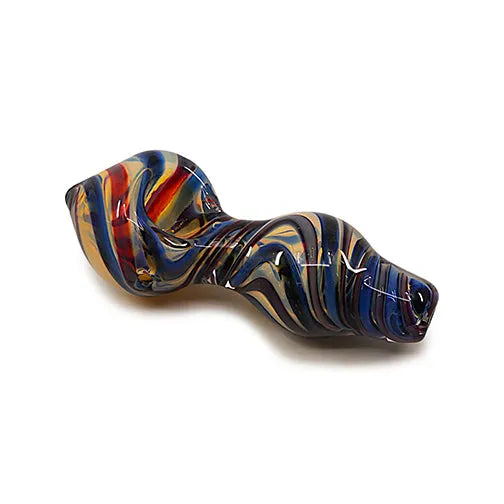 Glass Hand Pipe - Short Swirl - Discreet Smoker