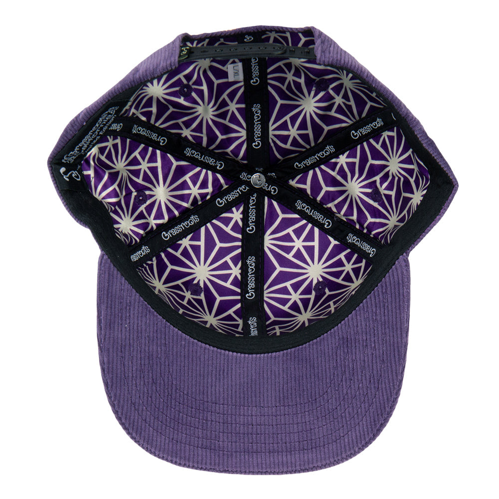 Grassroots Royal Roots Corduroy Snapback Hat - Discreet Smoker