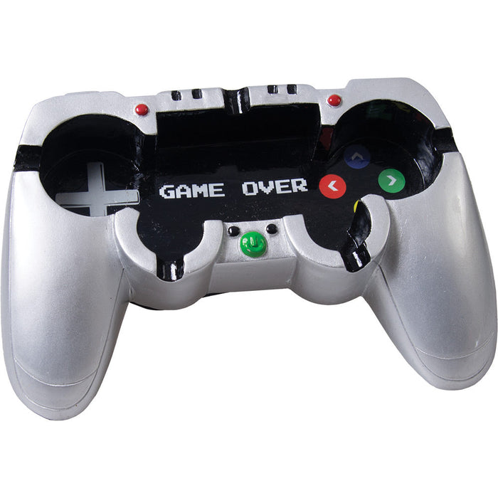 Game Remote Polyresin Ashtray - 7.75"x5", Black Silver