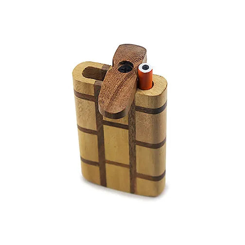 Handmade Wooden Blocked Dugout w/ One Hitter - Discreet Smoker
