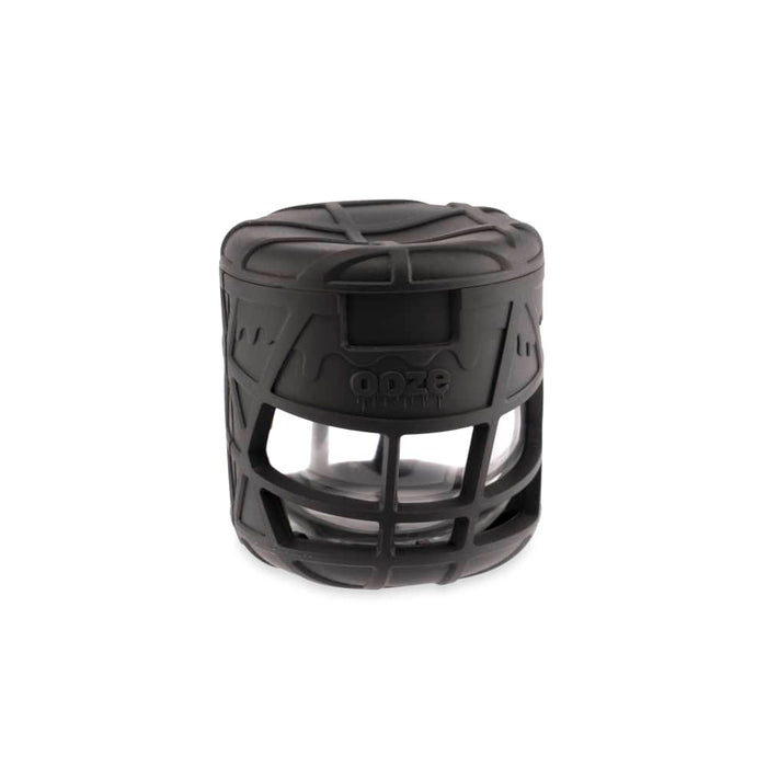 Ooze Prizm Silicone-Wrapped Glass Stash Jar, Black