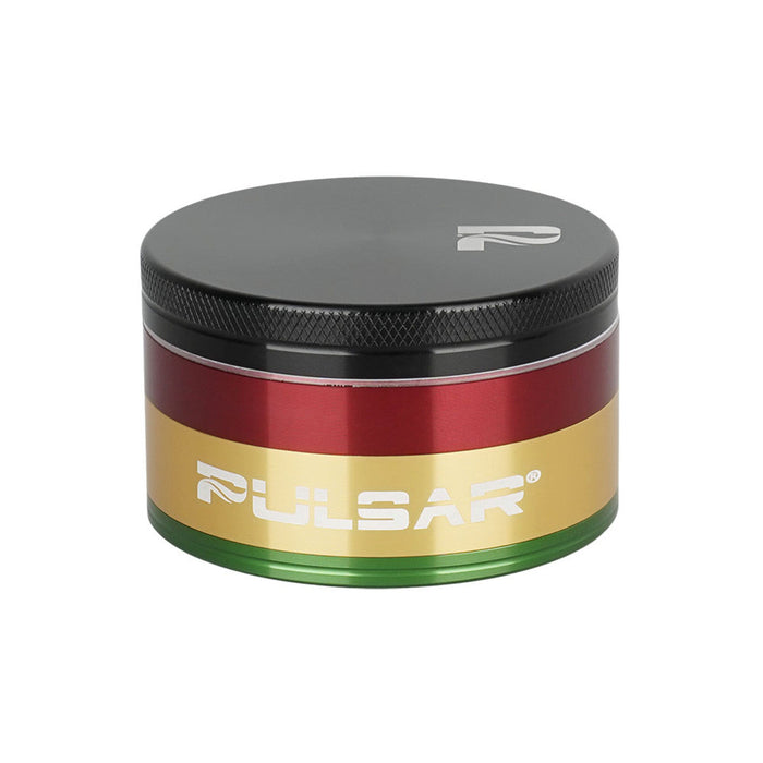 Pulsar Solid Top Aluminum Grinder-GR760- 4pc / 2.5", Rasta