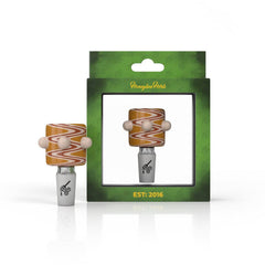 CYLINDER ZIG ZAG STRIPPED FLOWER BOWL PIECES - Discreet Smoker