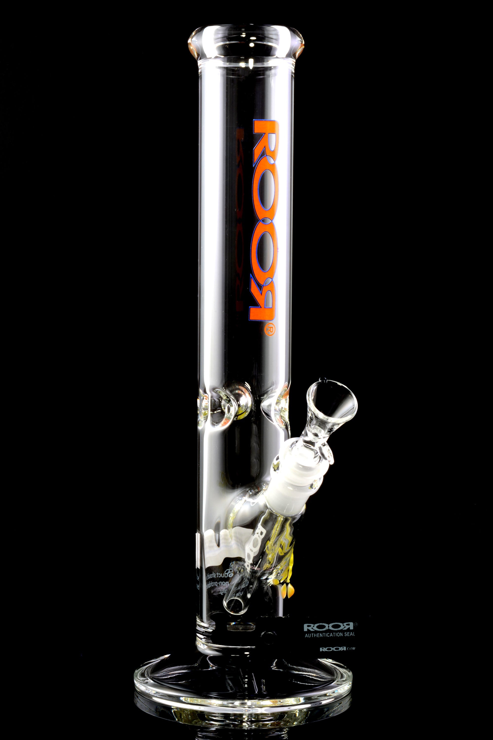 ROOR 14″ 50 mm Straight Tube Bong – Ice Pinch – 5 mm Thick - Discreet Smoker