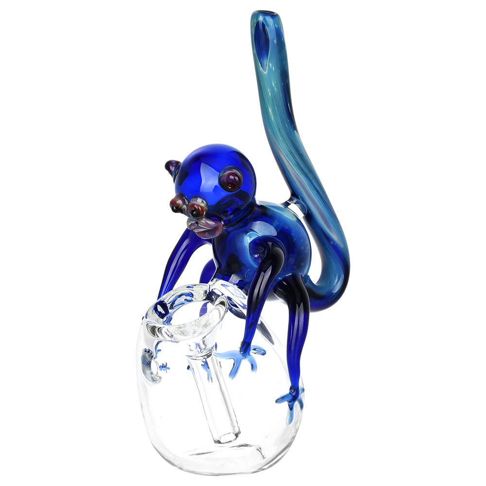 Blue Monkey Bubbler Pipe - 5.75" - Discreet Smoker