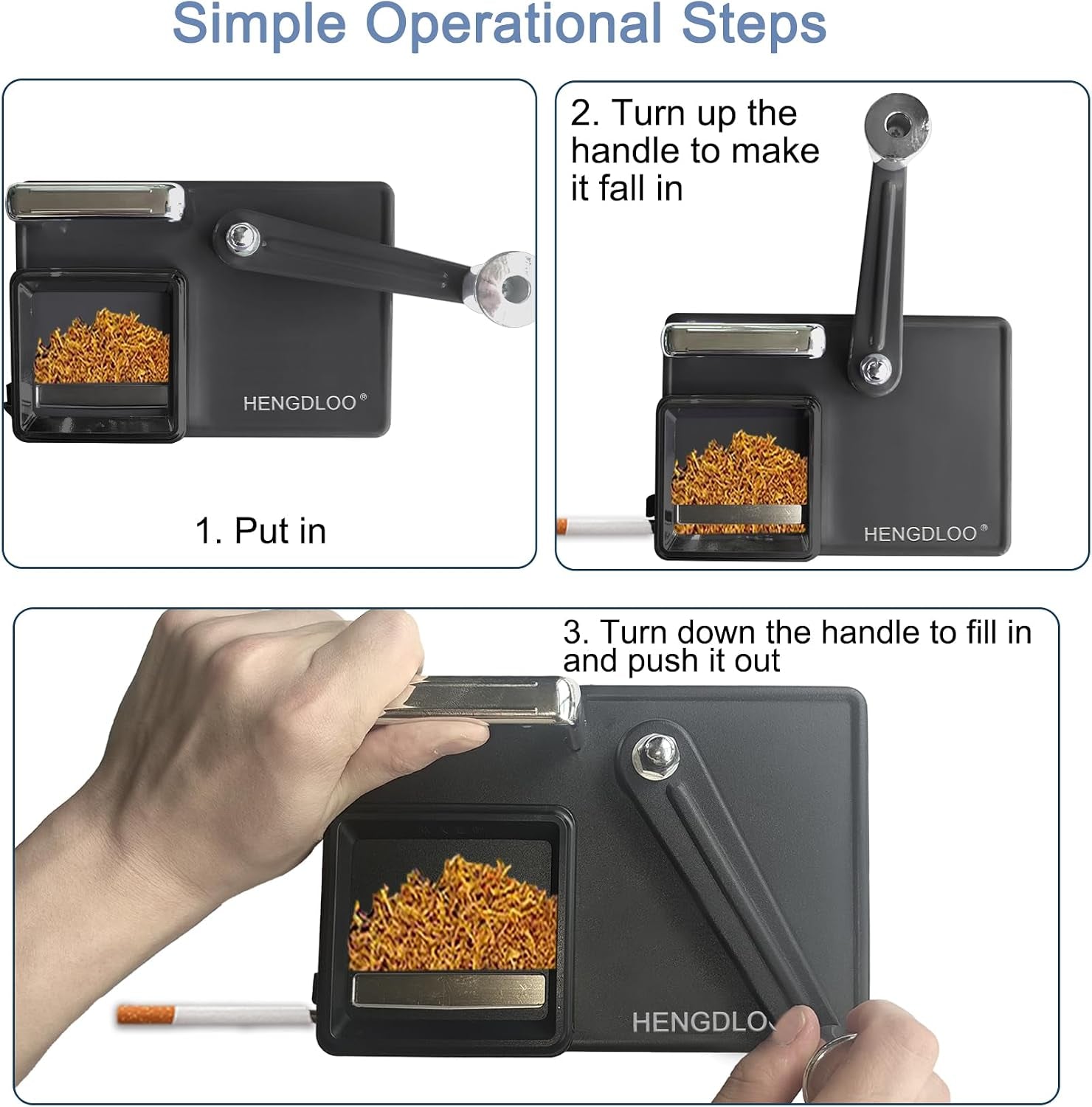 Cigarette Rolling Machine, Manual Dual-Track Cigarette Machines