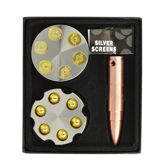 Metal Bullet Grinder & Pipe Set - Discreet Smoker