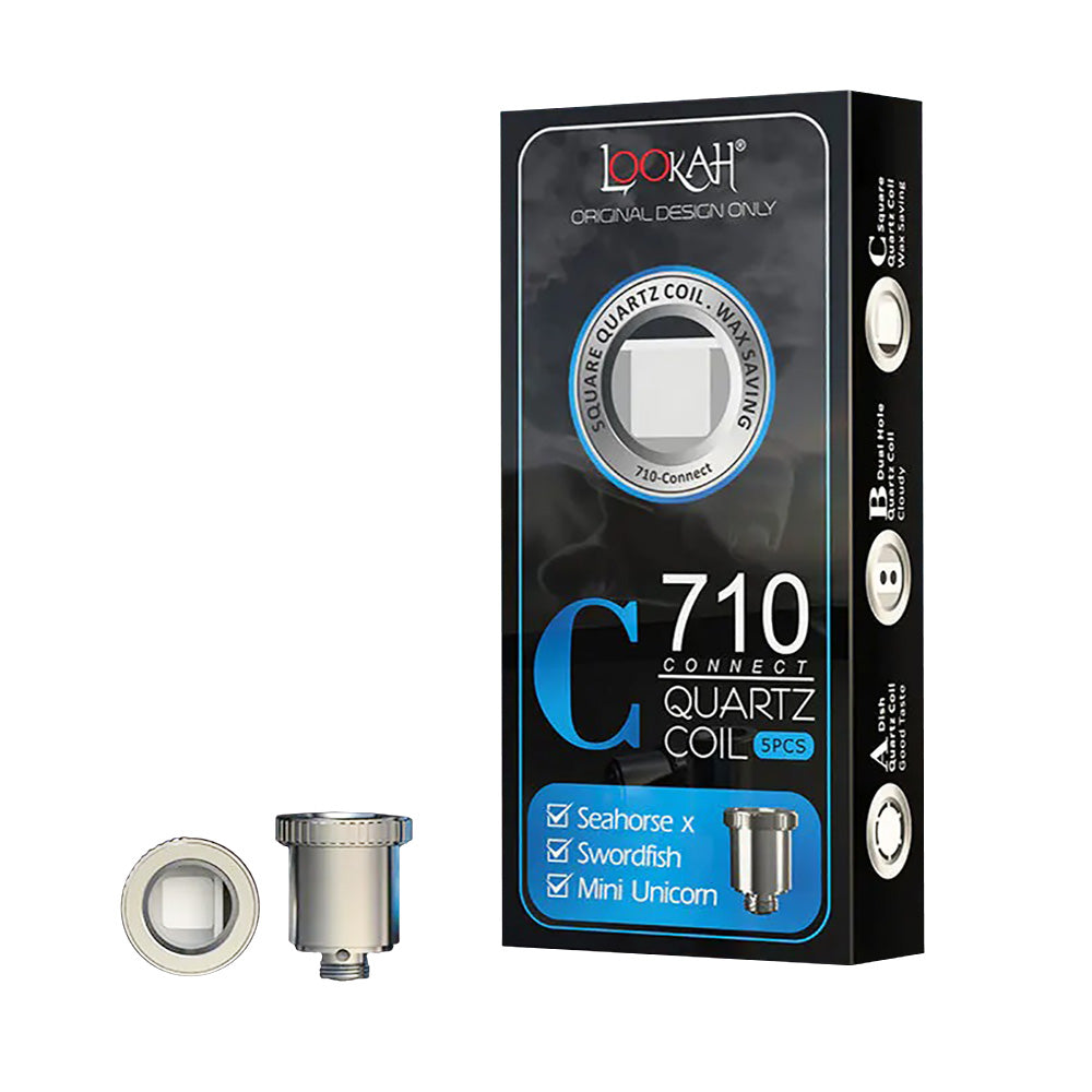 Lookah Seahorse 710 Connect Quartz Coil | Square - Discreet Smoker